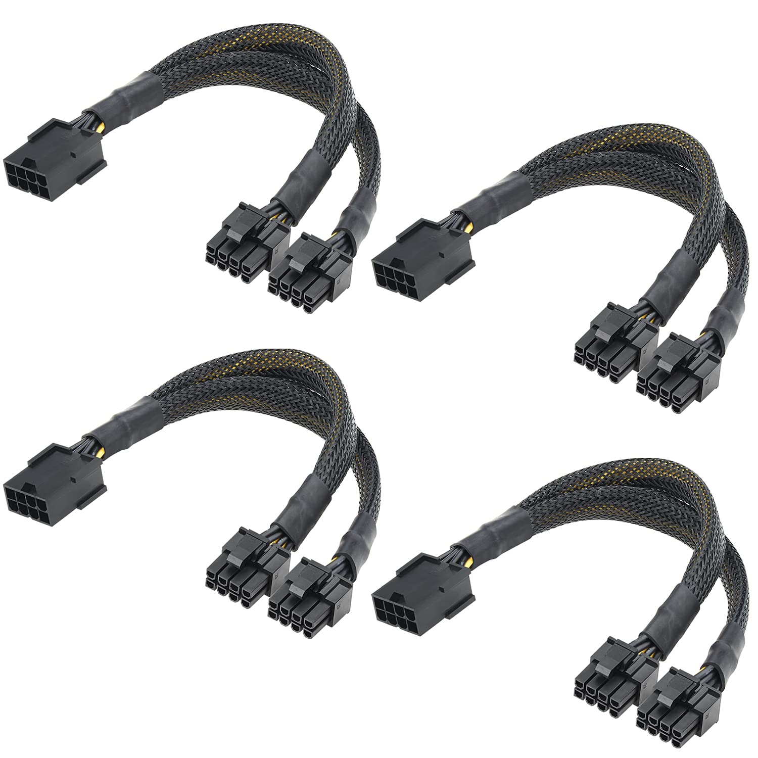 Buy PCIE 8 Pin to Dual 8 Pin (6 Pin + 2 Pin) Power Cable for Graphics Card 4 Pack, Mellbree 8