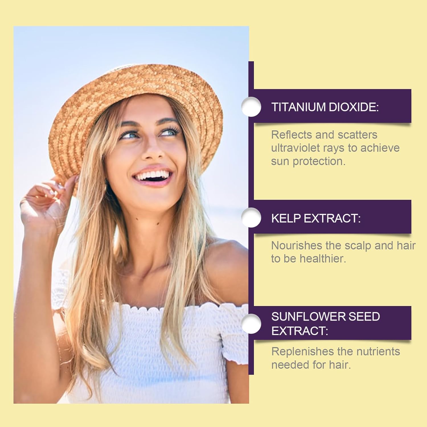 Ultimate Hair & Scalp Sunscreen Spray SPF 30 | Color-Safe UV Blocker for Dyed/Highlighted Hair | Weightless Non-Greasy Protection | Beach & Pool Essentials | Coconut Enriched Scalp Shield (3)