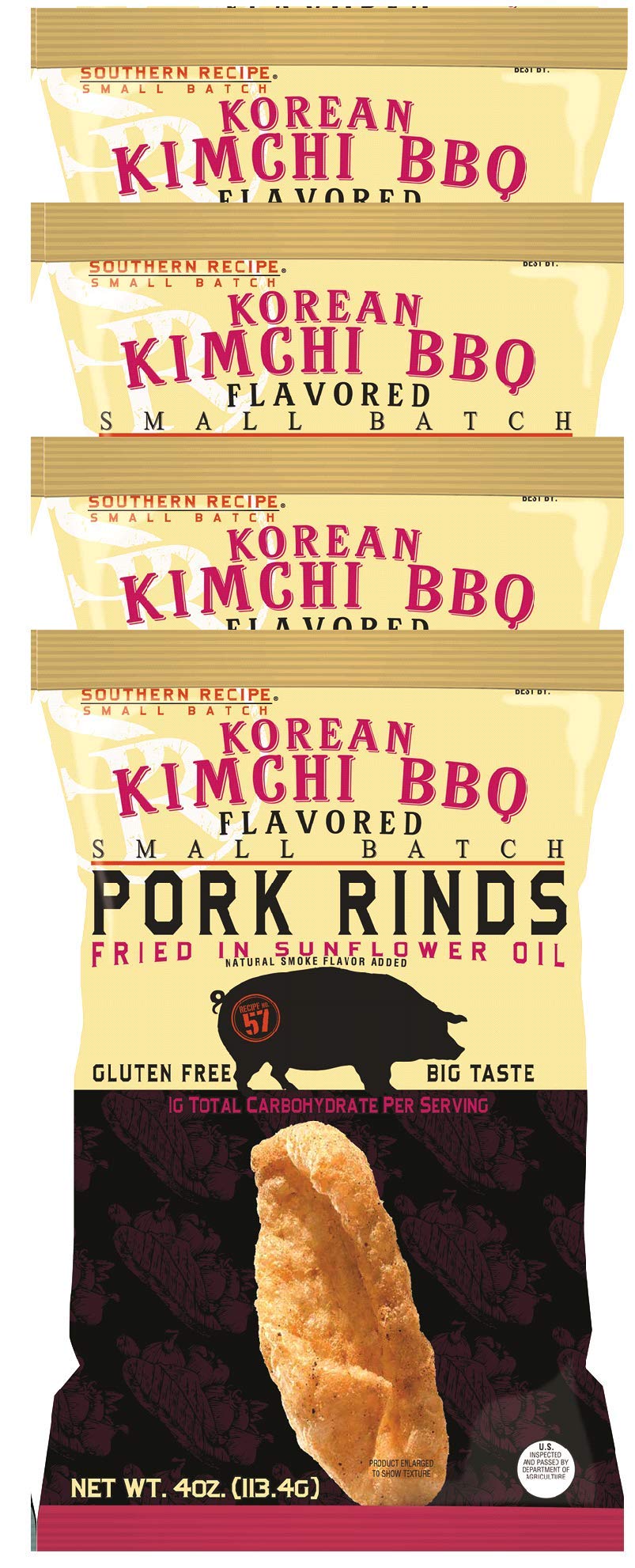 Buy NEW Southern Recipe Pork Rinds Korean Kimichi BBQ/ Sea Salt