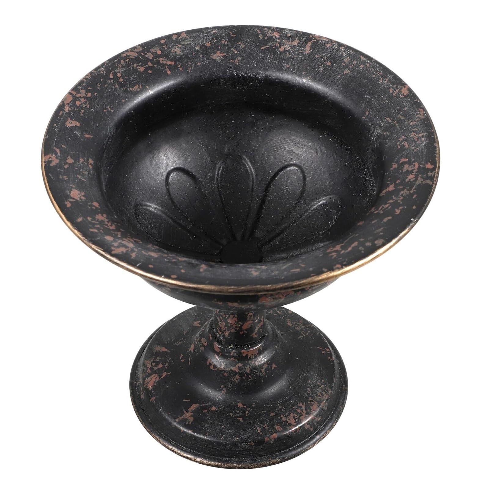 Vases for Flowers Vintage Black Iron Urn Planter Decorative Flower Vase Rustic Metal Floral Arrangement Container Home Decor