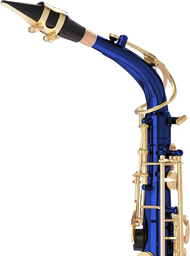 Miniatura 43 de Saxofón alto Mendini por Cecilio Eb con sintonizador, boquilla y funda, 10 lengúetas y libro de bolsillo., Nickel Níquel