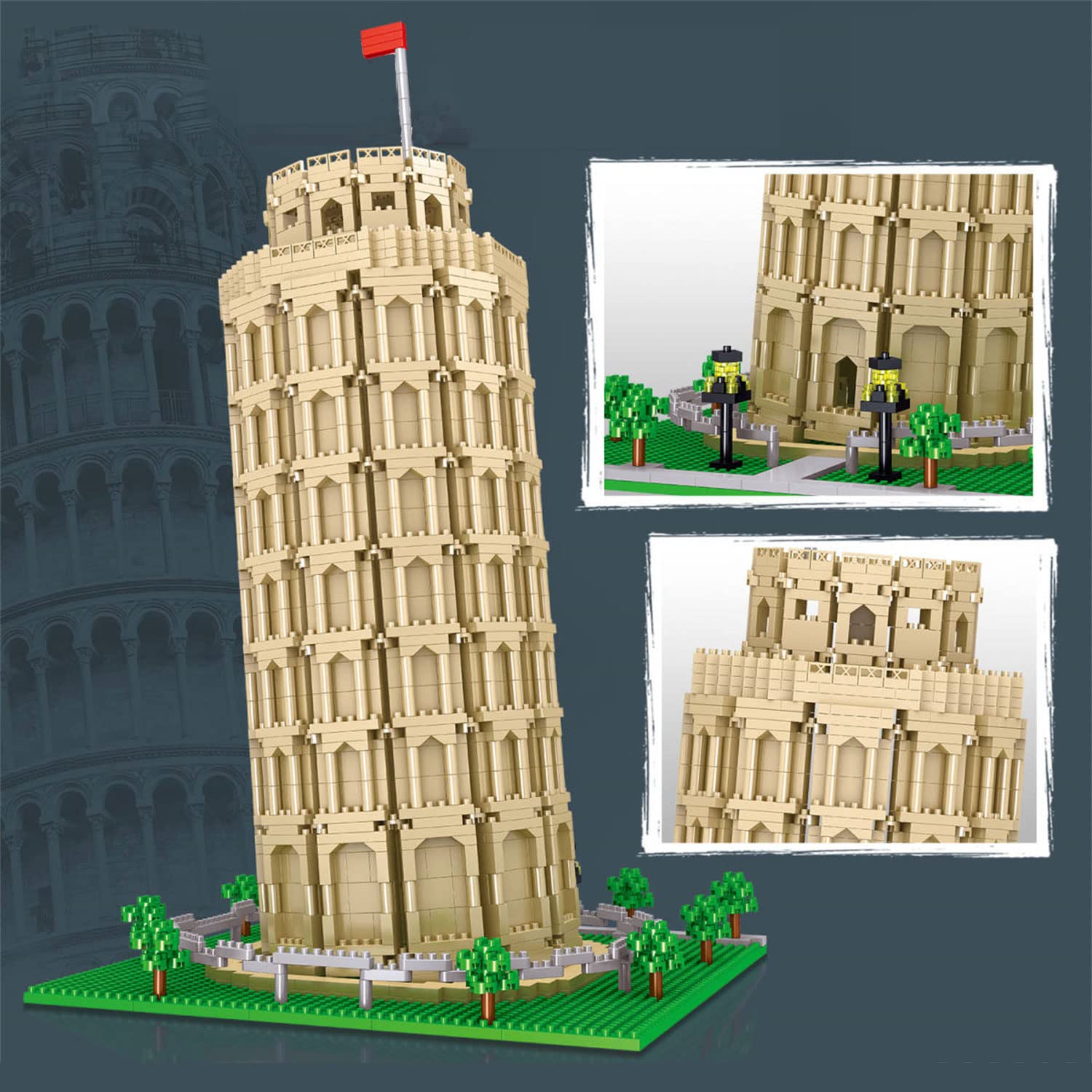 Amazon | 世界遺産ピサの斜塔ナノミニビルディングブロック、3D