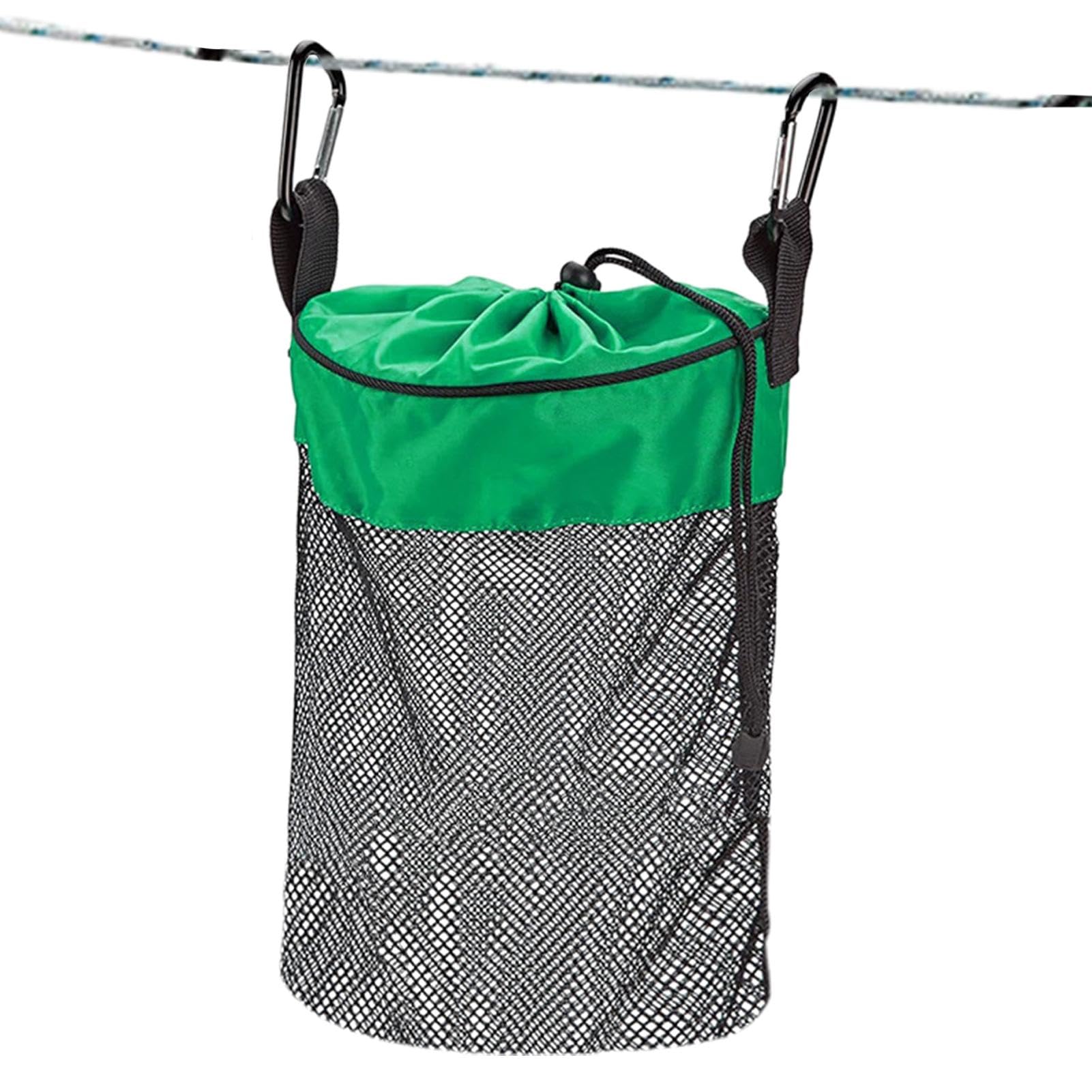 Organizador de almacenamiento de pinzas de ropa exterior con bolsa de malla colgante