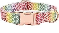Vista 23 de Collar de perro con hebilla de metal, duradero y ajustable, suave para perros pequeños, medianos y grandes, talla S (10-14 pulgadas), flor 3