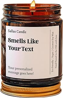 Custom Personalized Gift Message Candle - Eco Friendly 4Oz & 9Oz Amber Scent Options