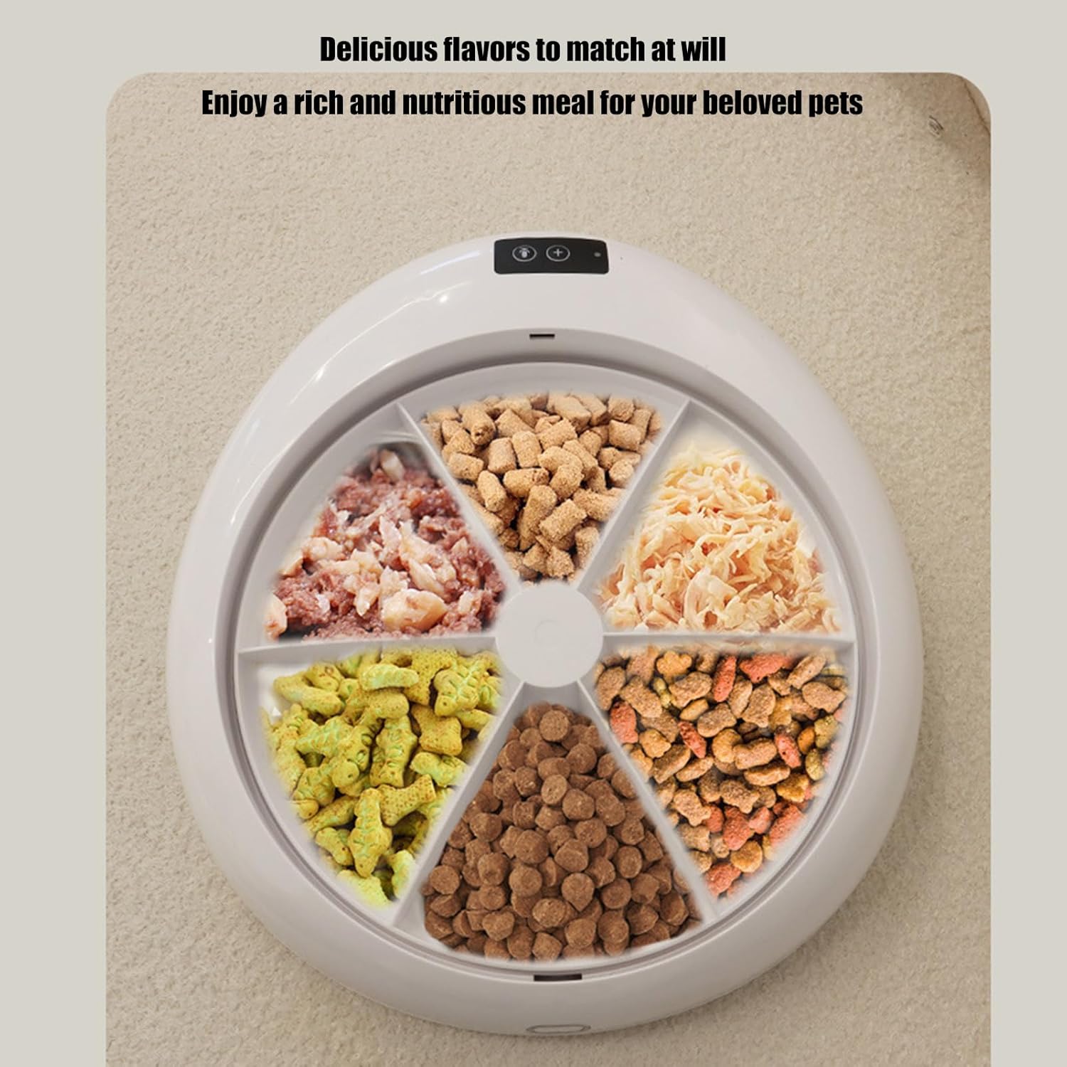 Programmable Automatic Cat Feeder with Refrigerated Container and 2 Ice Packs for Freshness Meals 6 Times Daily