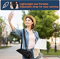 Vista 5 de Funda de transporte de viaje para trípode de teléfono celular y palo de selfie, bolsa de almacenamiento de nailon monopie con correa compatible