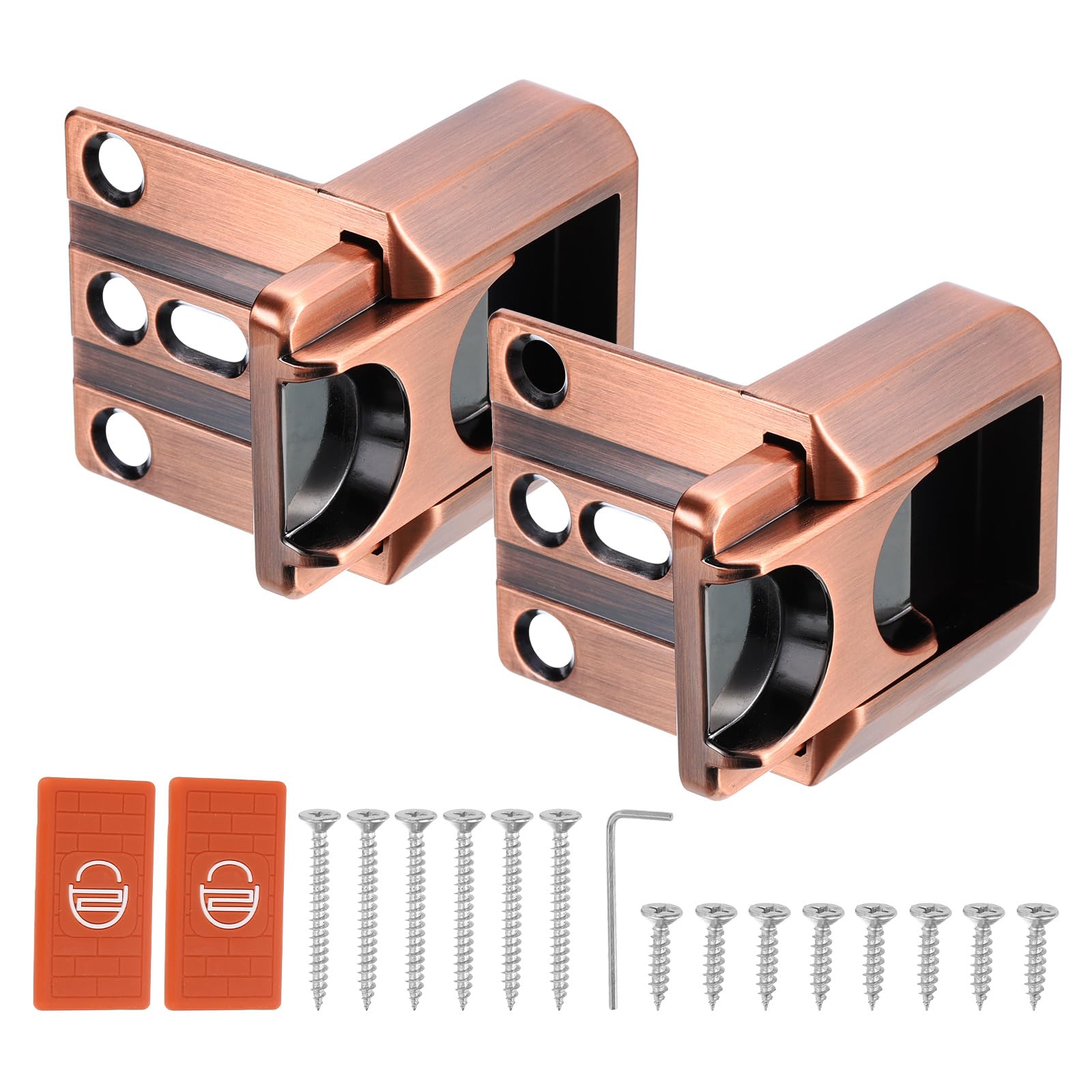 uxcell 2 cerraduras de seguridad para el hogar, a prueba de niños, cerradura de refuerzo de puerta, cerradura de seguridad mejorada, cerradura de puerta extra protectora para puerta oscilante