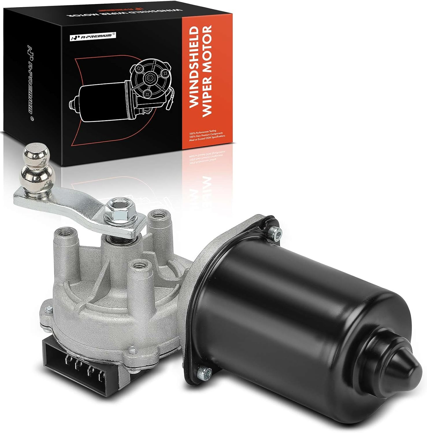 A-Premium Front Windshield Wiper Motor Compatible with Volkswagen Passat 2000 & Audi A6 1999-2000, A6 Quattro 1999-2000, 4-Pin, Replace# 3B1955133B, 4B1955113
