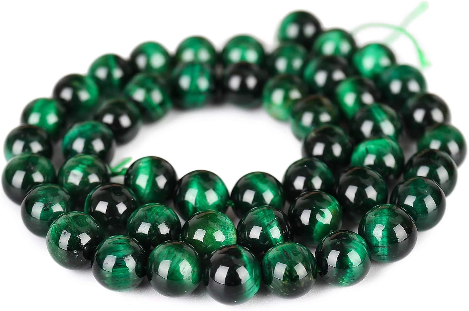 Natural Green Tiger Eye Beads, Grade AAA Gemstone Round Loose Beads 10MM 40PCs Bulk Lot Options, Semi Precious Stone Beads for Jewelry Making - Image 4
