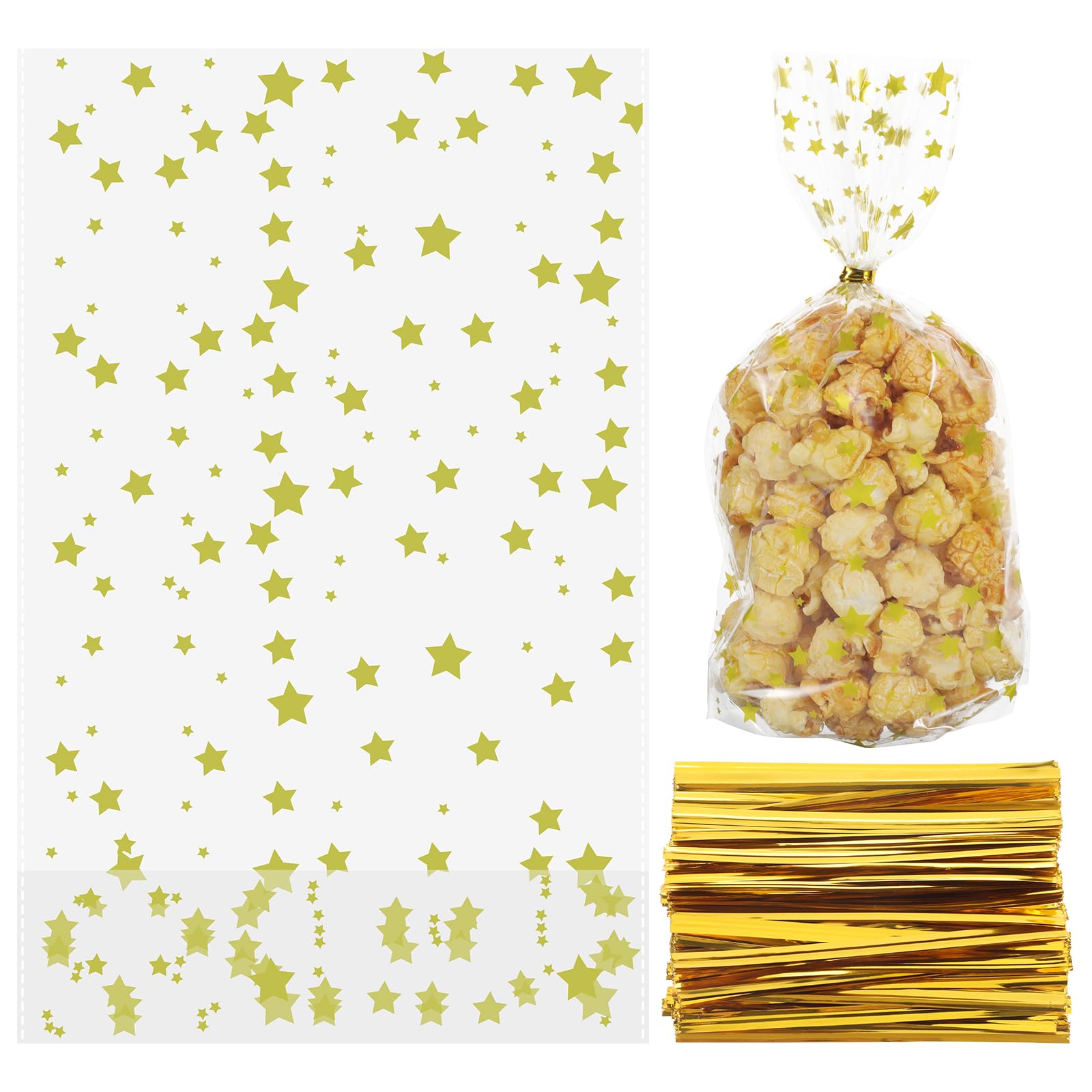 100 stuks koekjeszakjes, doorzichtige cellofaanzakjes, kleine cellofaanzakjes, zelfklevende koekjeszakjes, transparante snoepzakjes voor bakkerij (7x7cm
