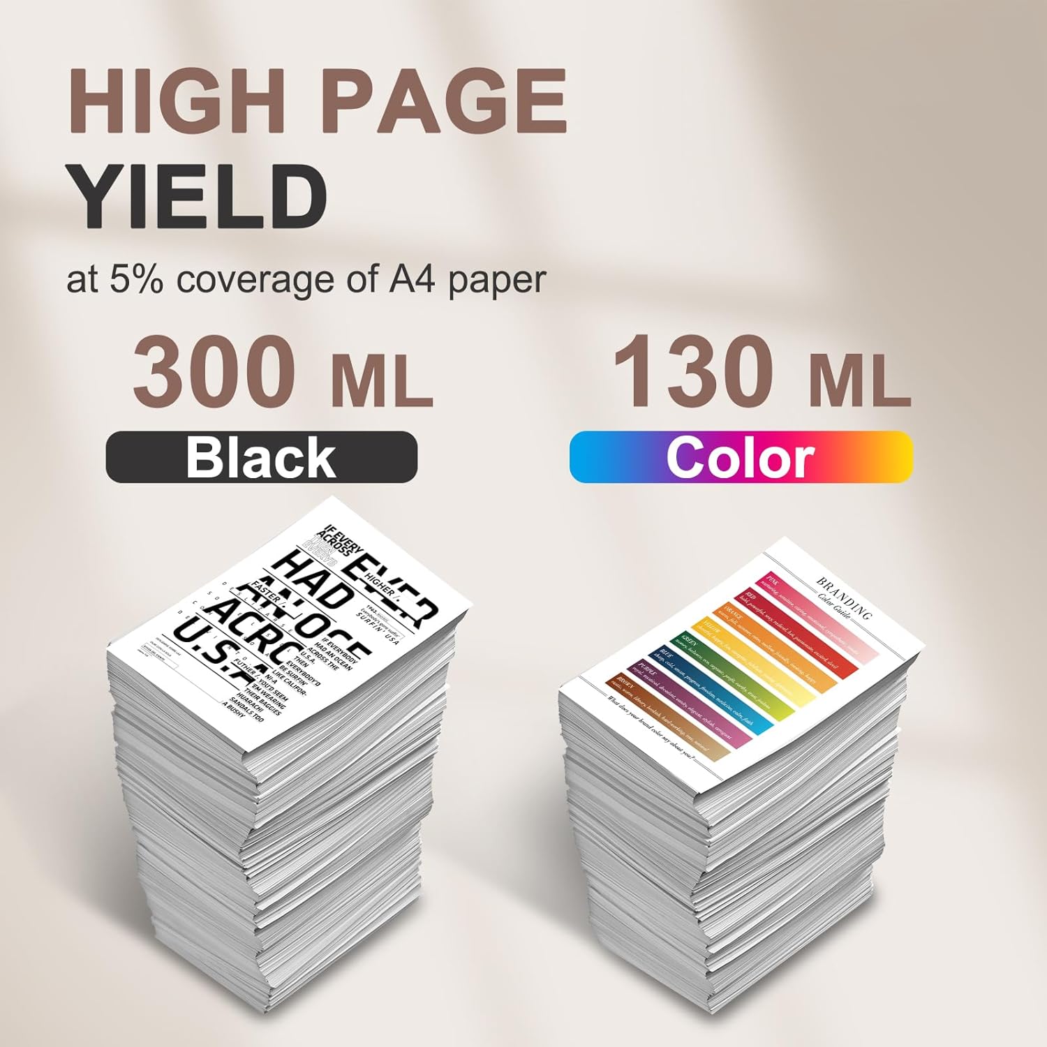 728 Ink Cartridges 4-Pack High Yield Compatible with HP DesignJet T830 MFP T730 Large Format Printers Replacement for HP F9J68A F9K17A F9K16A F9K15A,1x300ml Matte Black,3x130ml Cyan/Magenta/Yellow