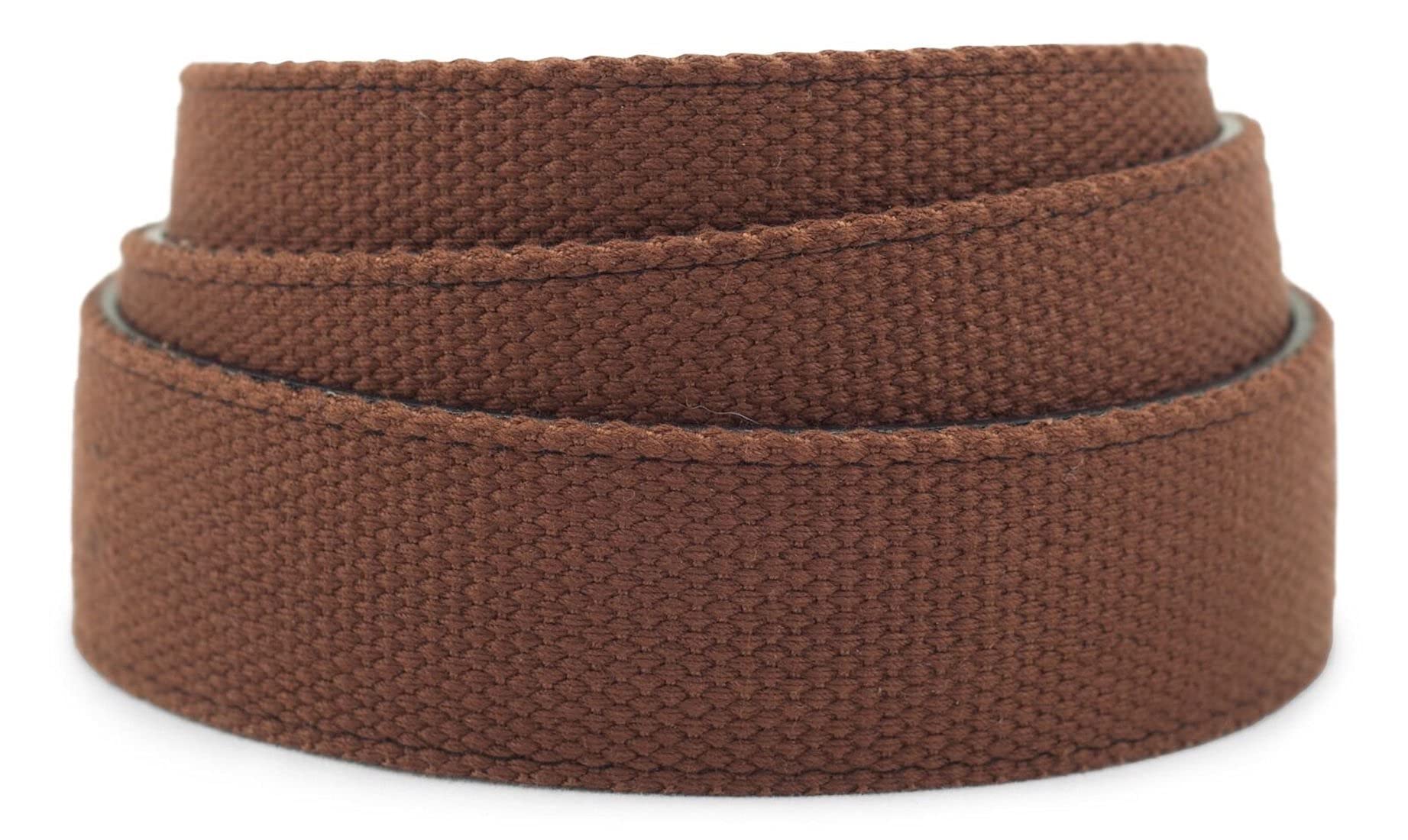 Anson Belt & Buckle'Anson Belt & Buckle - Men's 1.25'' Black Canvas - Microfiber Backed Ratchet Belt Strap (Strap Only)'