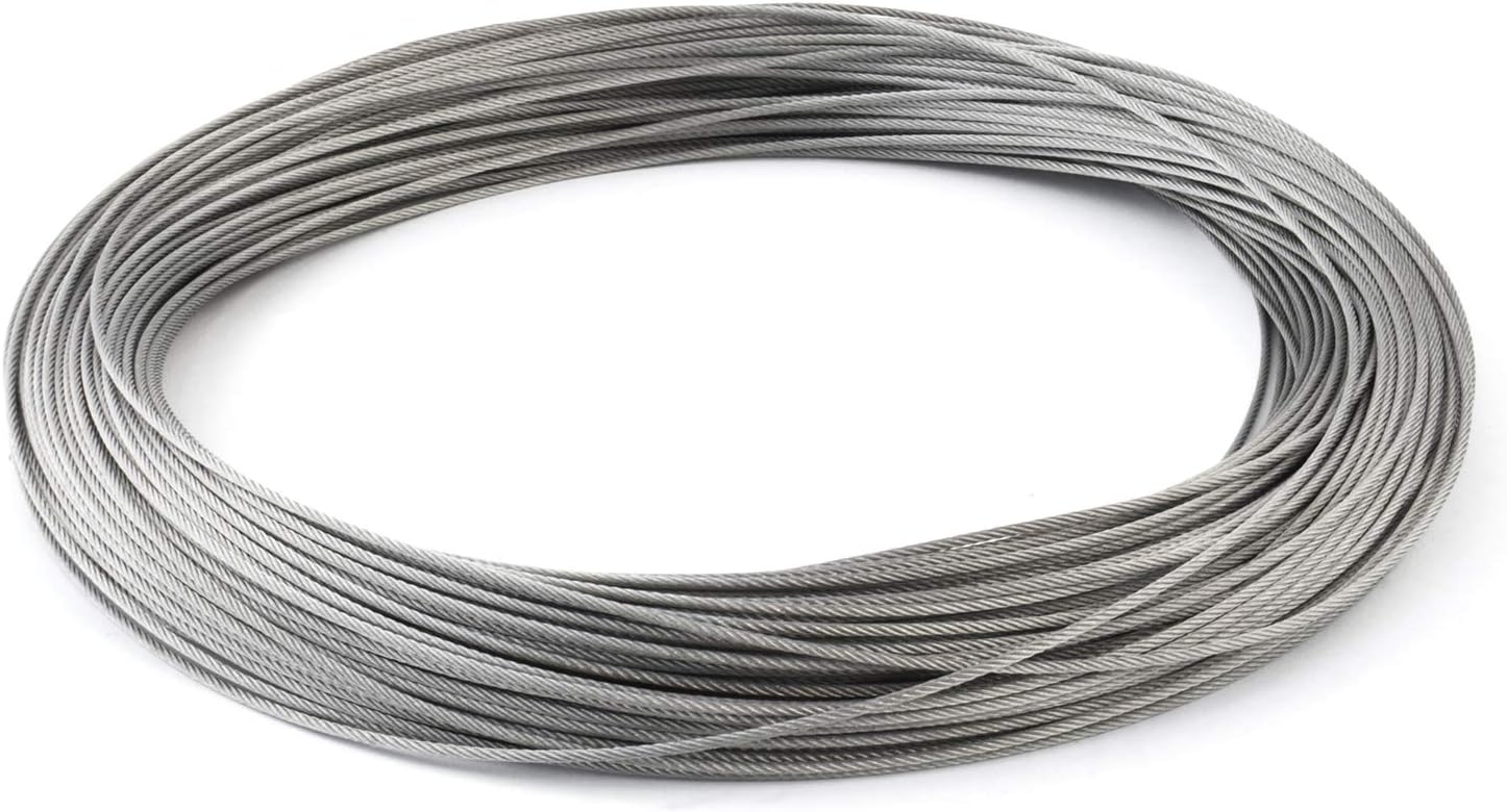 High-Quality Galvanised Steel Wire Rope Metal Cable (Length: 15m, Thickness: 2mm)
