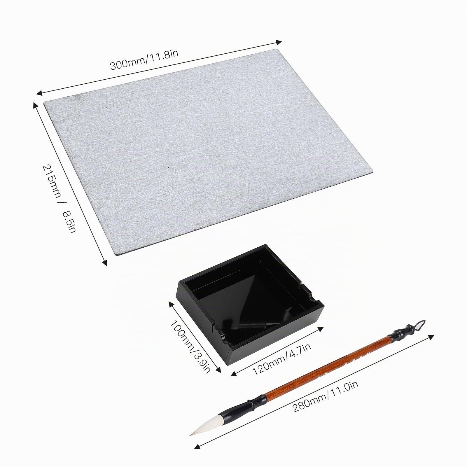 Set per Scrittura Ad Acqua Buddha Board - Blocco da Disegno 300 * 215 Mm con Pennello e Contenitore per l'Acqua per Dipingere, Scarabocchiare, Sviluppare abilità Artistiche e