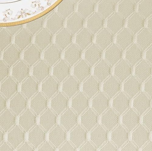 Miniatura 4 de Tektrum Mantel de jacquard redondo de 70 pulgadas, resistente al agua, resistente a las manchas, a prueba de derrames, ideal para cenas, banquetes,