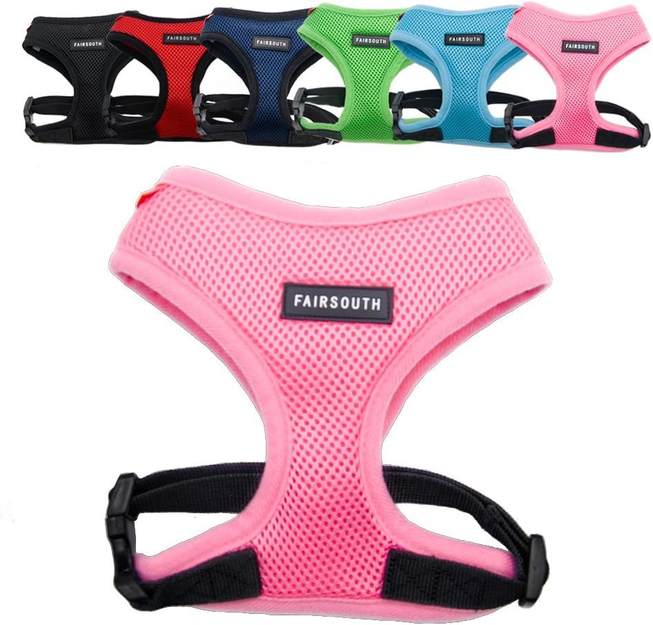 FAIRSOUTH Soft Air Mesh Harness for Dogs/Puppies
