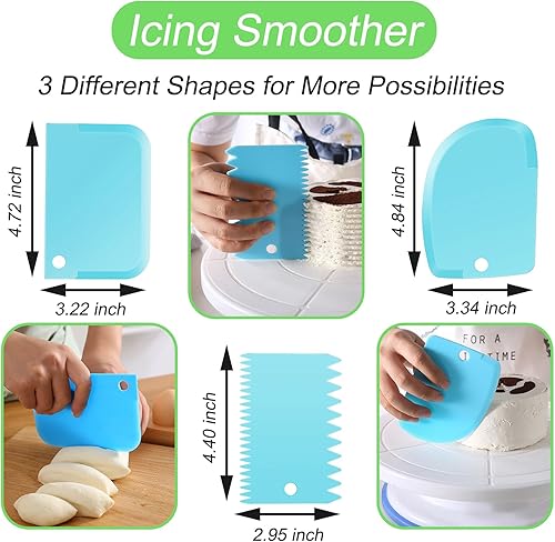 Miniatura 5 de Suuker Juego de bolsas y puntas para pastelería, bolsas de glaseado reutilizables y puntas con 24 puntas de tubería, 2 bolsas de pastelería