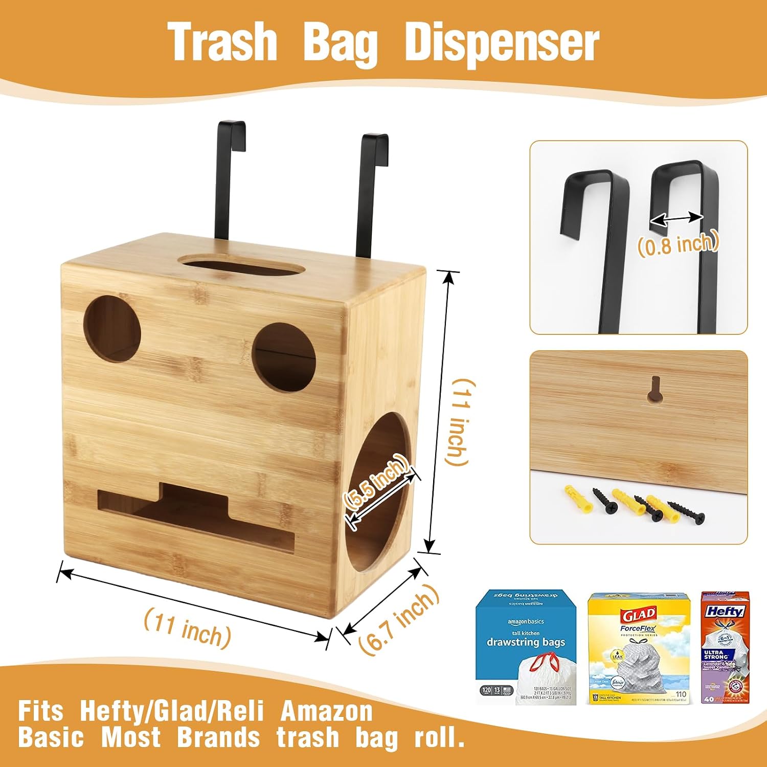 Dispensador Magnético Para Bolsas De Basura - Soporte De Acero, Sujeción Fuerte, Hasta 4 Kg, Para Cocina O Taller