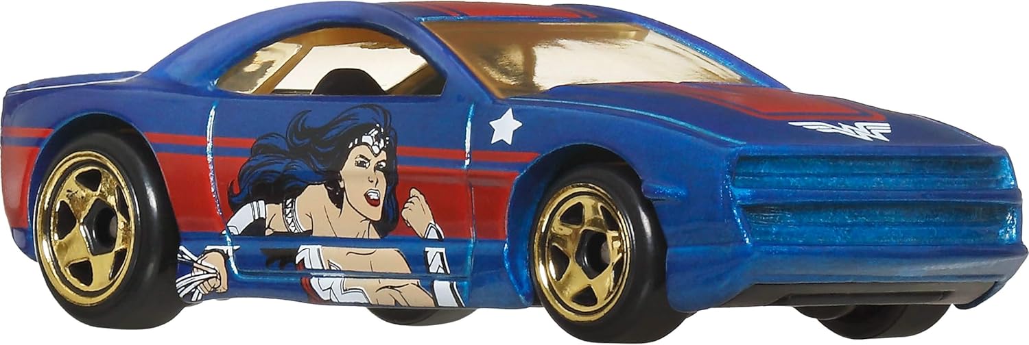 Hot Wheels Toy Cars, Batman-Themed 10-Pack, Set of 10 Die-Cast Vehicles Including a Batmobile & a Batplane in 1:64 Scale (Styles May Vary)