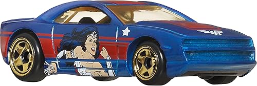 Miniatura 4 de Hot Wheels Coches de juguete, paquete de 10 unidades con temática de Batman, juego de 10 vehículos fundidos a presión que incluyen un móvil y un