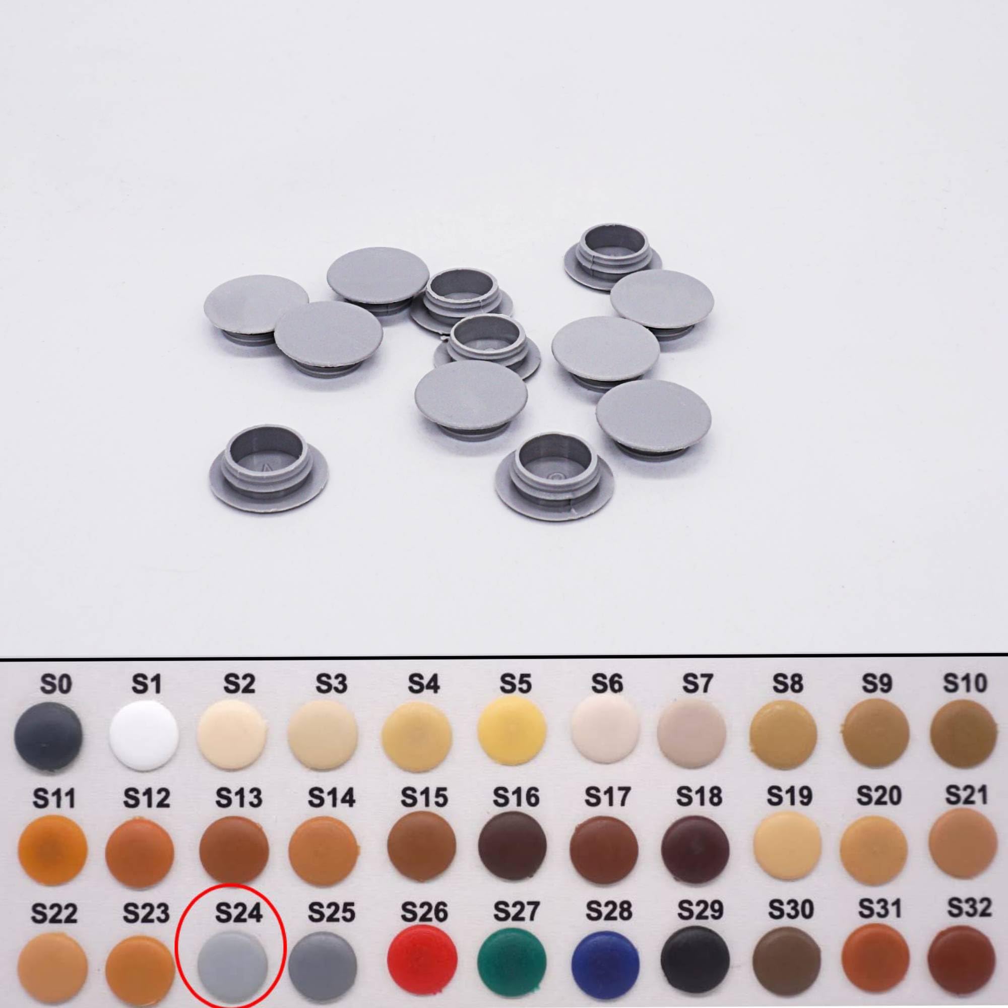 SKIR'CO Lot De 100 Bouchons En Plastique 14 Mm Pour Trous De