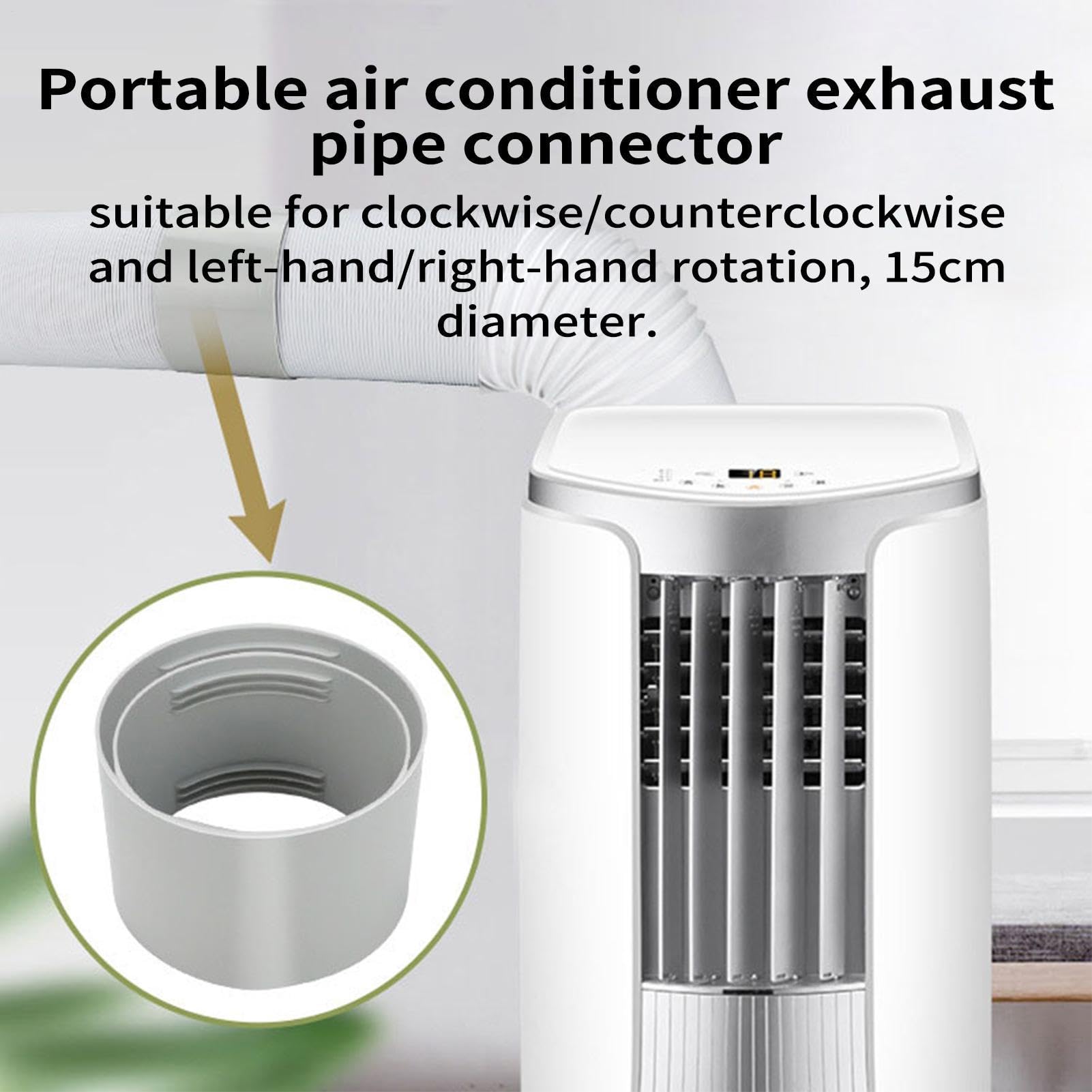 AC-Schlauchverbinder – 150 mm Universal-Abgaskupplung, tragbarer Klimaanlagen-Entlüftungsrohradapter, starke Passform, Kühlrohrverbinder für Zuhause, Büro, Schlafzimmer, Wohnzimmer, Hotelgebrauch