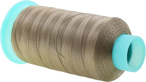 Miniatura 487 de Mandala Crafts Hilos de coser resistentes de nailon consolidado, hilo para tejer jeans de cuero, hilos de tapicería marina al aire libre, Beige