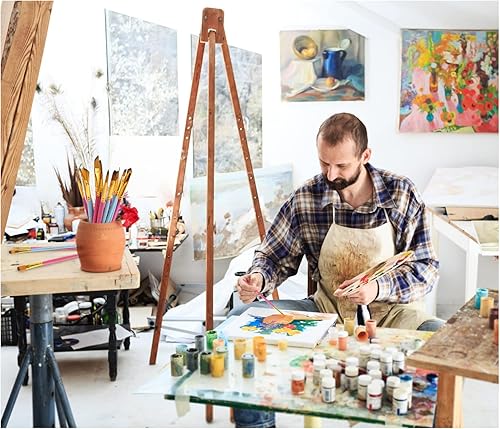 Miniatura 7 de Genixart Juego de pinceles para acuarela al óleo acrílica, pelo de nailon sintético, pinceles para artistas, para uñas, rostro, cuerpo, pintura