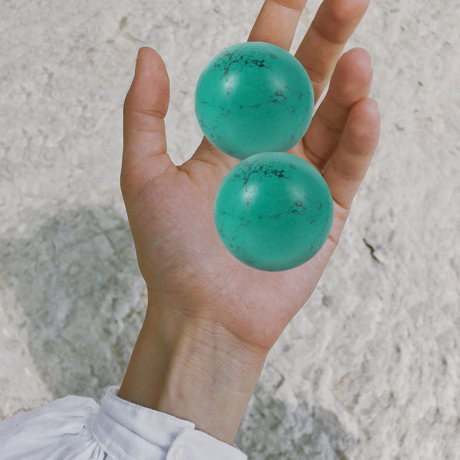 Healifty Baoding Balls - Bolas chinas para ejercicios de salud chinos (2-2,36 pulgadas, 360 gramos, 1,0 unidades), color verde