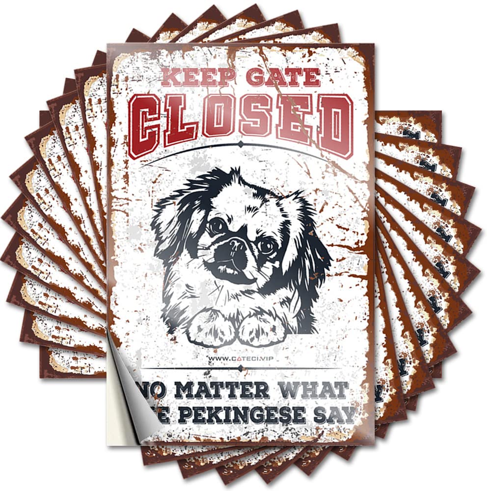 Funny Tattoos, Stuff for Bedroom Case Keep Gate Closed No Matter What The Pekingese Say | Funny Quote Diatomaceous Decals(6X9CM)