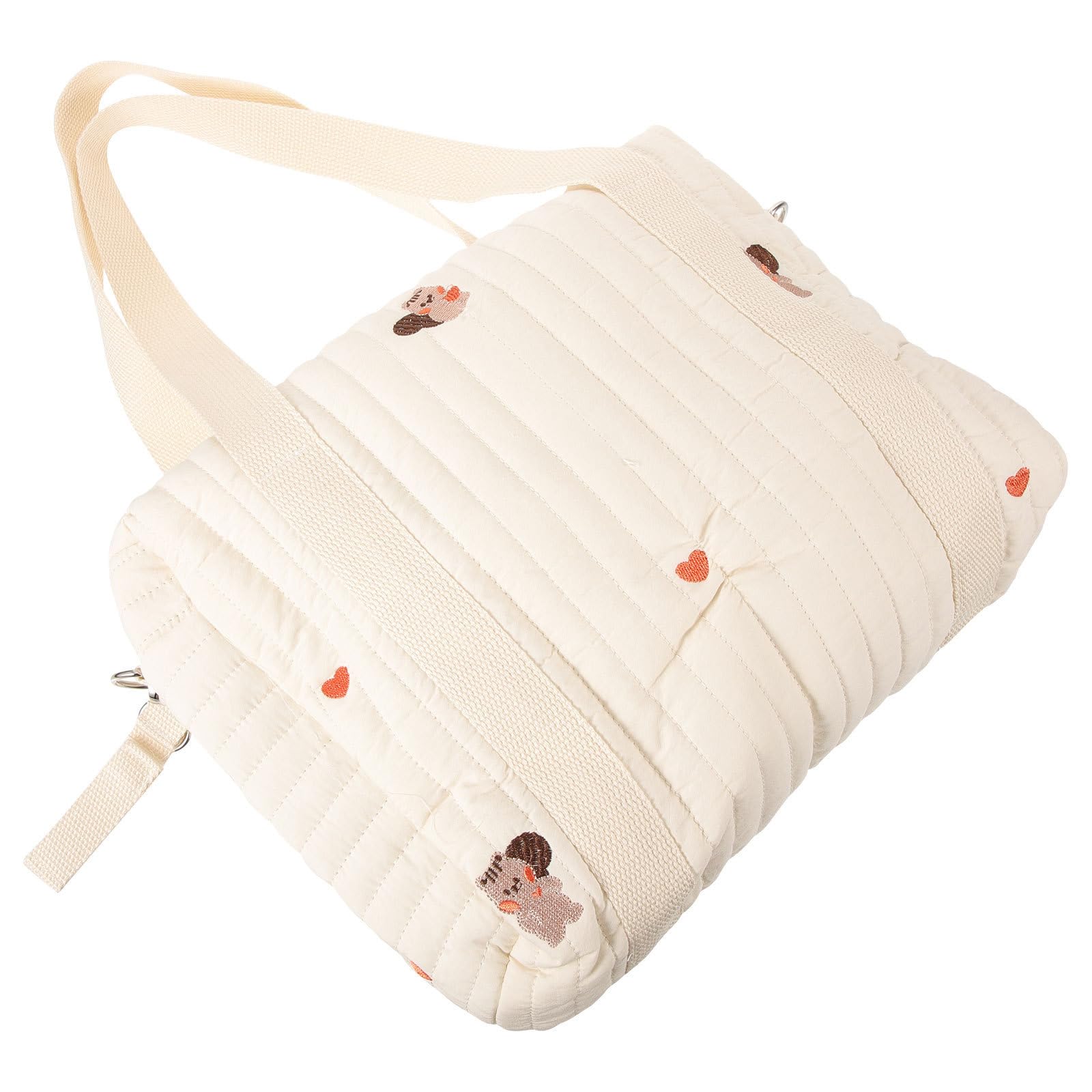 Bolsa de Pañales para Cochecito de Algodón Ligera y Portátil Almacenamiento para Viaje, Adecuado para Organizar Pañales y Juguetes del Ñiño