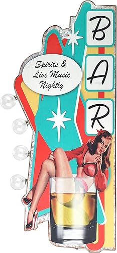 Miniatura 28 de American Art Decor AAD Off The Wall - Rótulos LED para marquesina Antigüedades,Barbería,Alta vida,Espacio de oficina,Rojo,