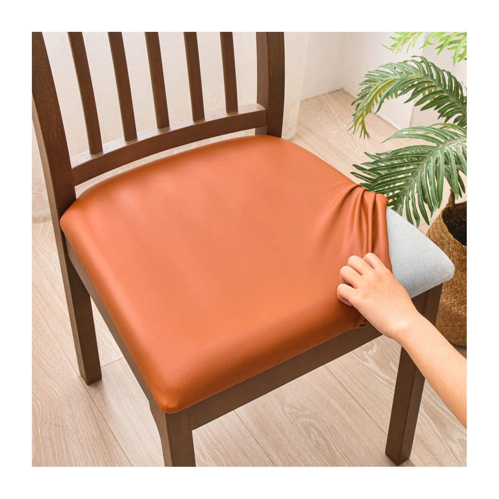 Funda giratoria para silla de bar y taburete elástico con respaldo corto
