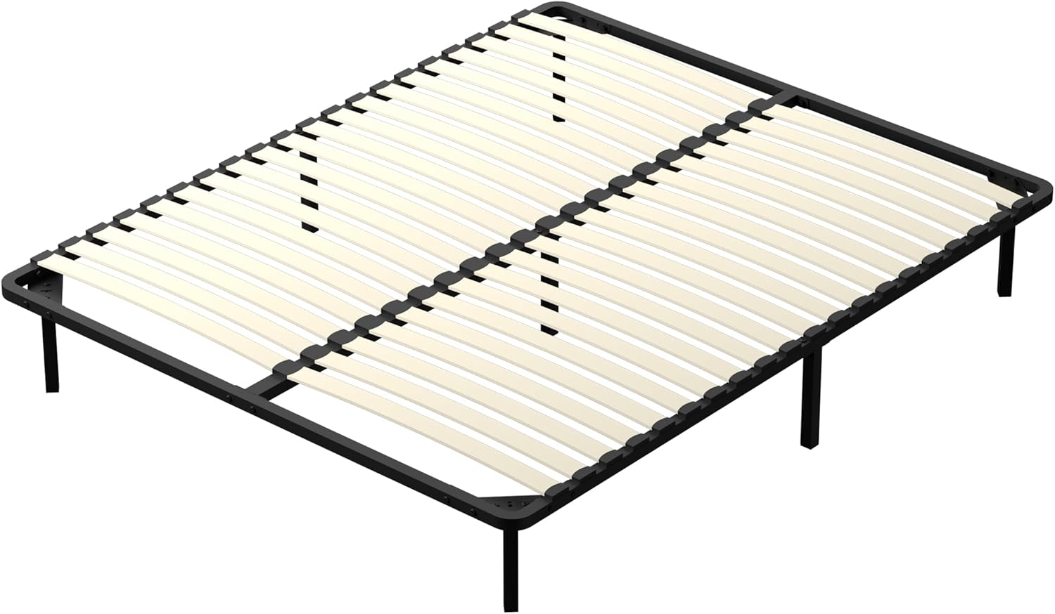 Isometric diagram of the TEENO bed frame showing its structural components.