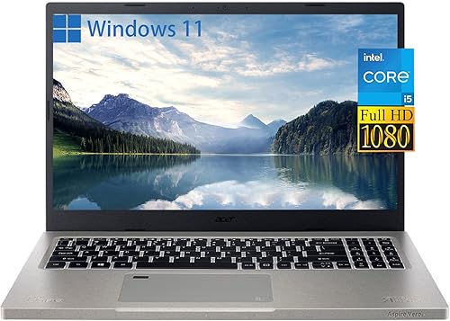 Acer Laptop Aspire Vero 2023, pantalla FHD IPS de 15.6 pulgadas, procesador Intel Core i5-1235U de 12 generación (10 núcleos), 20 GB de RAM, SSD de