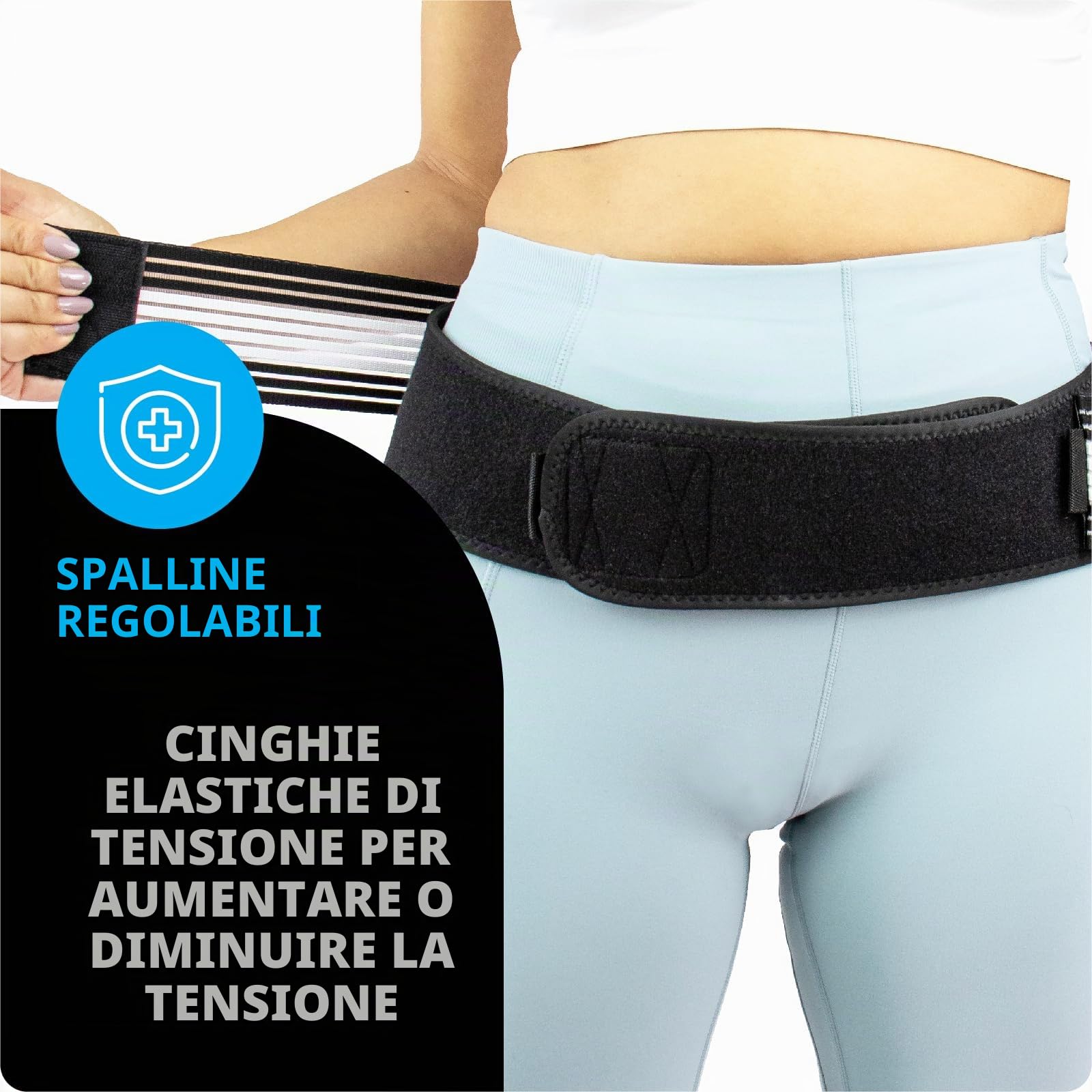 VITTO Sacroiliac SI - Cintura per fianchi - Resistente antiscivolo per pelvico e lombare - Supporto per uomini e donne - Sollievo dal dolore per sciatica, pelvi, lombari, nervi e gambe