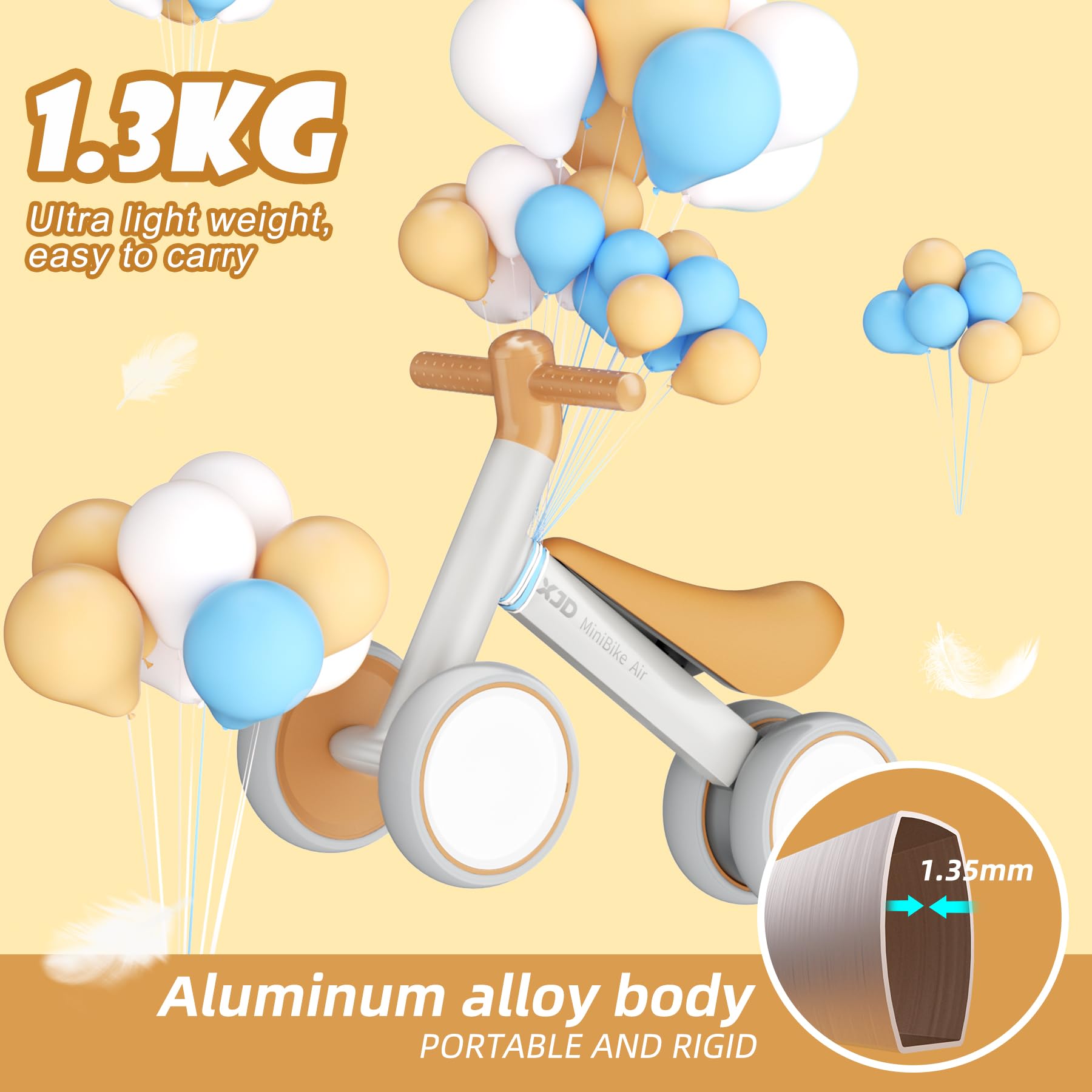 XJD bici da corsa da 1 anno giocattolo bici da corsa per 10-24 mesi bambino apprendimento bici mini con 4 ruote Toddler bici senza pedali prima bici da corsa per il regalo