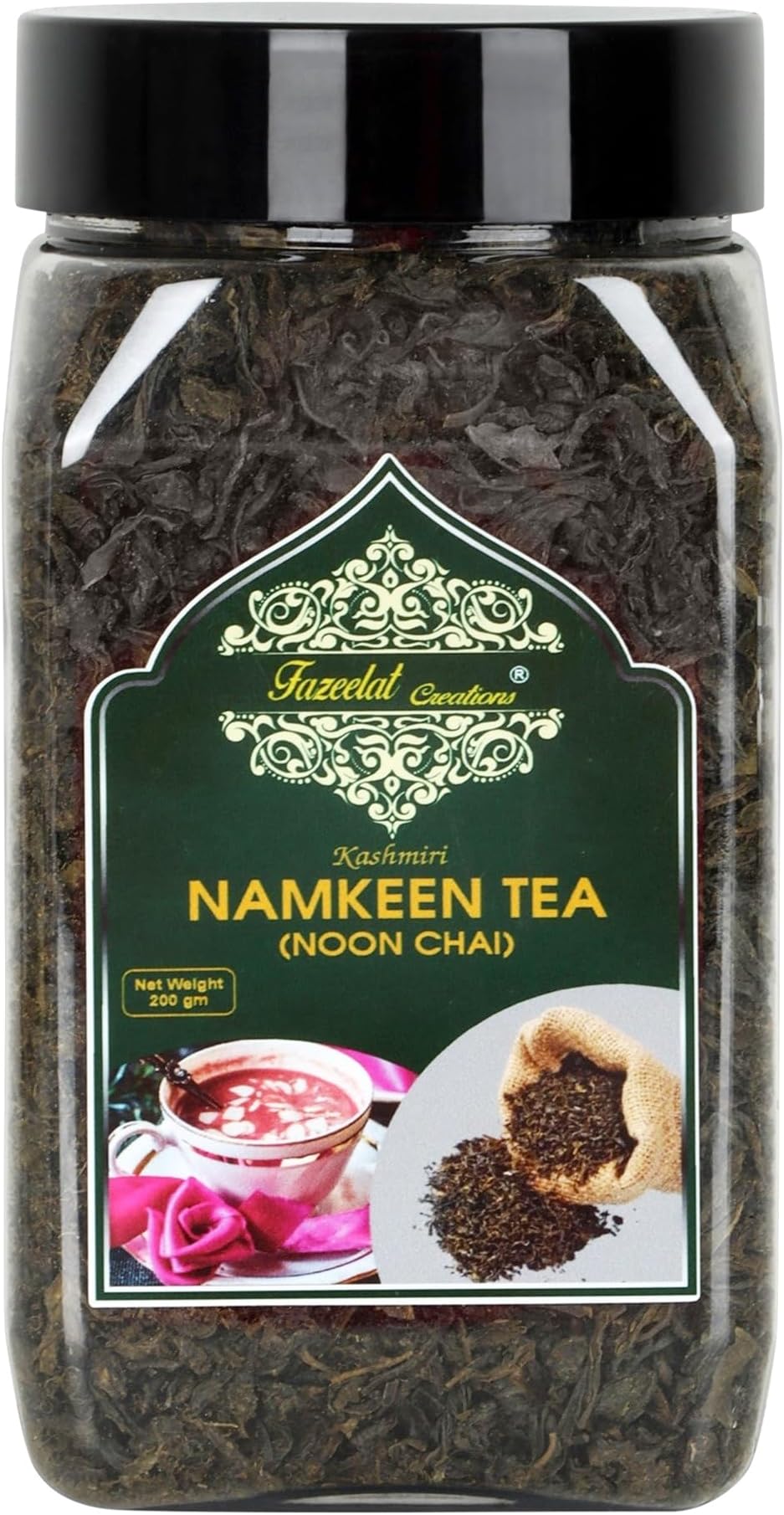 FAZEELAT CREATIONS Kashmiri Namkeen Tea/Noon Chai/pink Tea, 200g