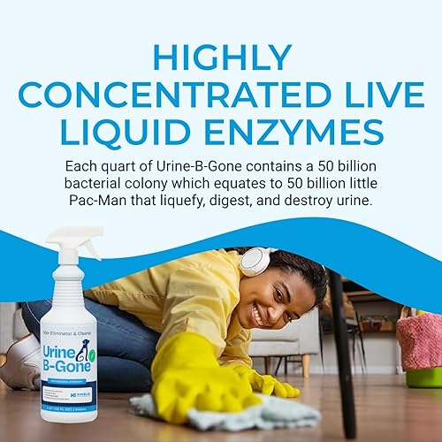 Miniatura 20 de KINZUA ENVIRONMENTAL Orine B-Gone, eliminador profesional de olores enzimáticos y removedor de manchas de mascotas, limpiador de orina para humanos