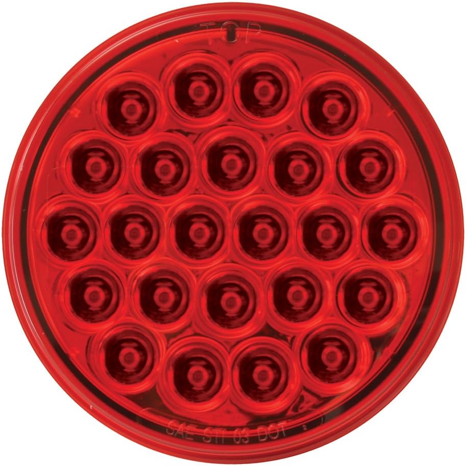 Grand General 78273BP Red 4" Round Pearl 24-LED Stop/Turn/Tail Sealed Light