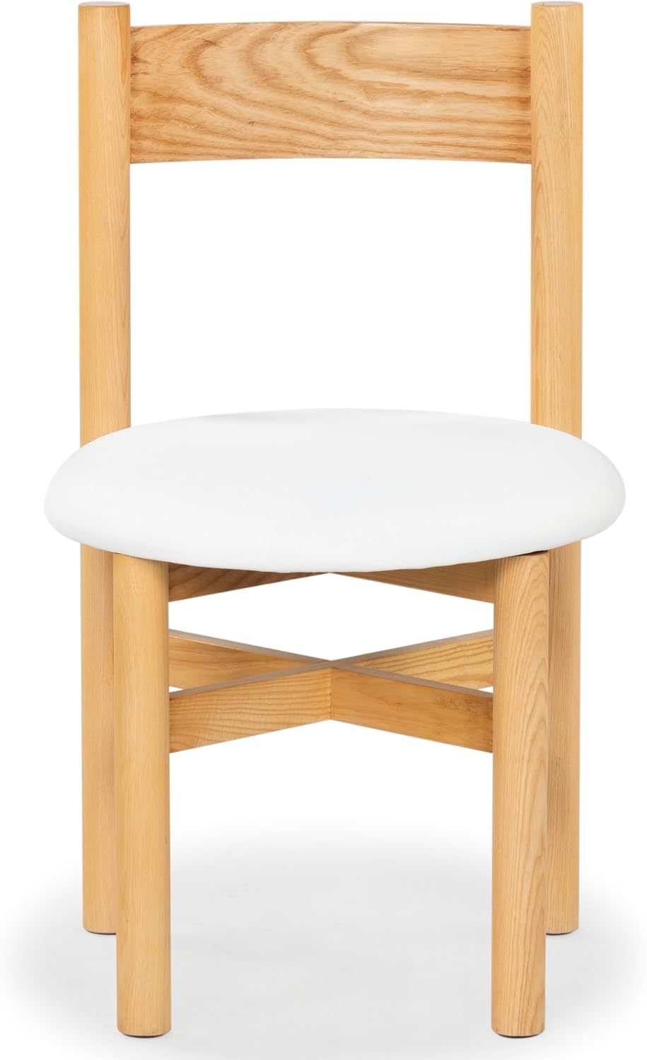 SAFAVIEH Couture Collection Tayla Natural/White Linen Dining Chair (Fully Assembled)