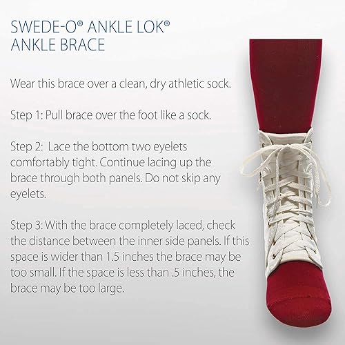 Miniatura 6 de Swede-O 81041805 Swede-O - Tobillera (tamaño mediano), color blanco