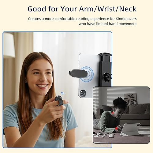 Miniatura 2 de Anillo giratorio de página para Kindle Paperwhite con bolsa Zipperd Srtage, control remoto para iPhone, iPad, tabletas Android, lectores