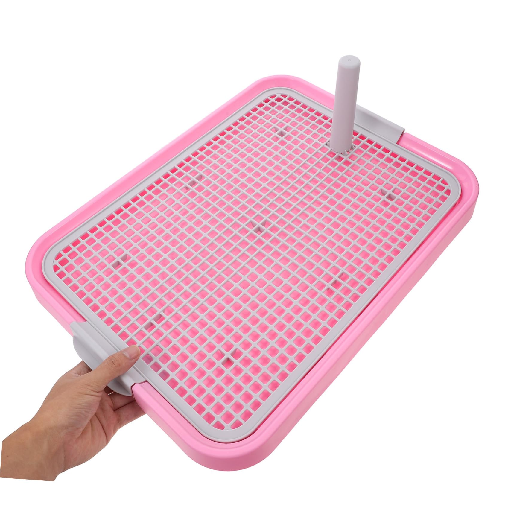 Housoutil Welpentoilette vom Typ Gitter aus Kunststoff, Rosa, für Drinnen