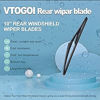 Vista 2 de VTOGOI Limpiaparabrisas trasero de repuesto original de fábrica para Mini Cooper R50 R53 2001-2006, Mini Cooper R56 2006-2012, fácil de instalar, 10