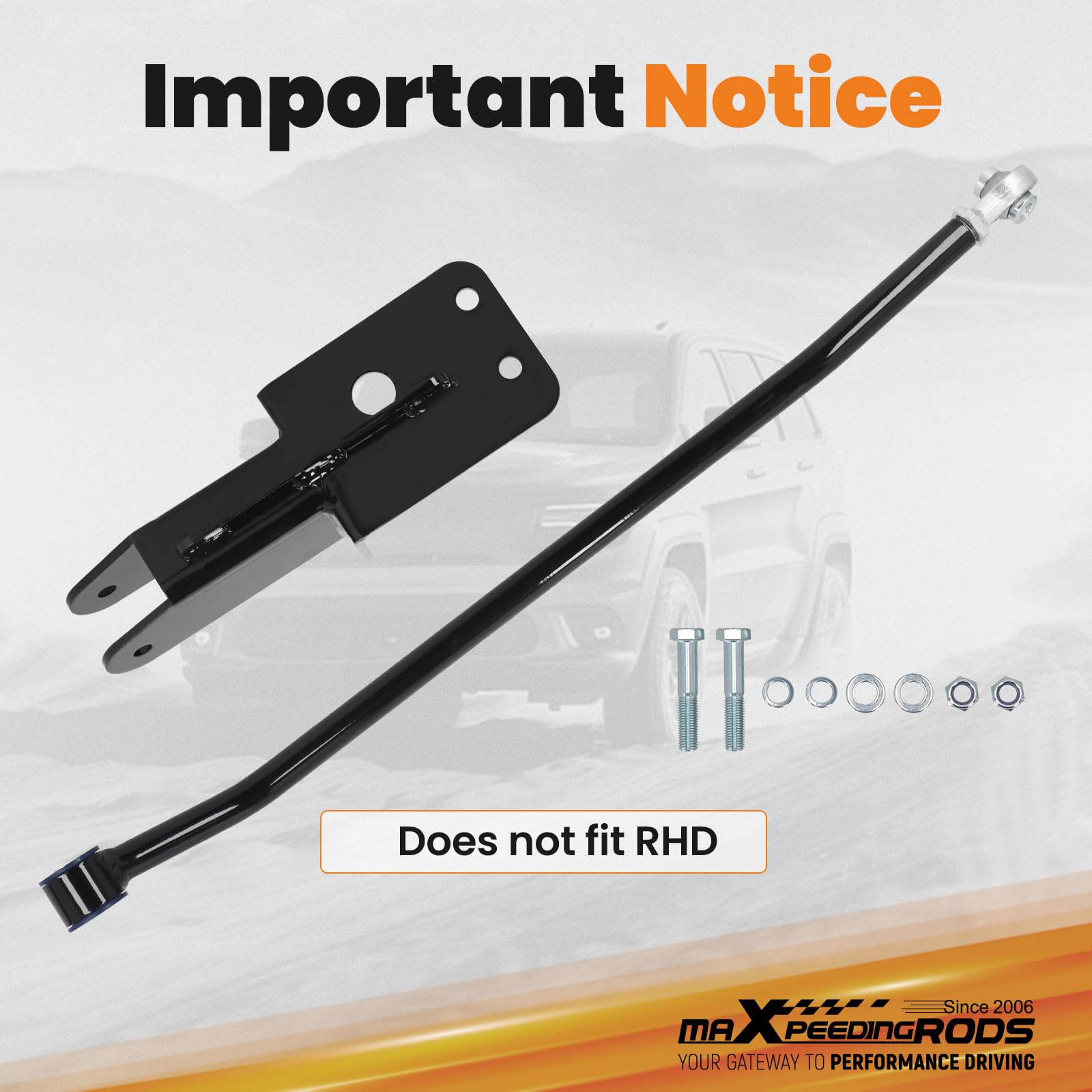 maXpeedingrods Braccio trasversale regolabile da 4 a 6,5" per Jeep Cherokee XJ 1984 – 2001, asta panhard, con supporto di posa