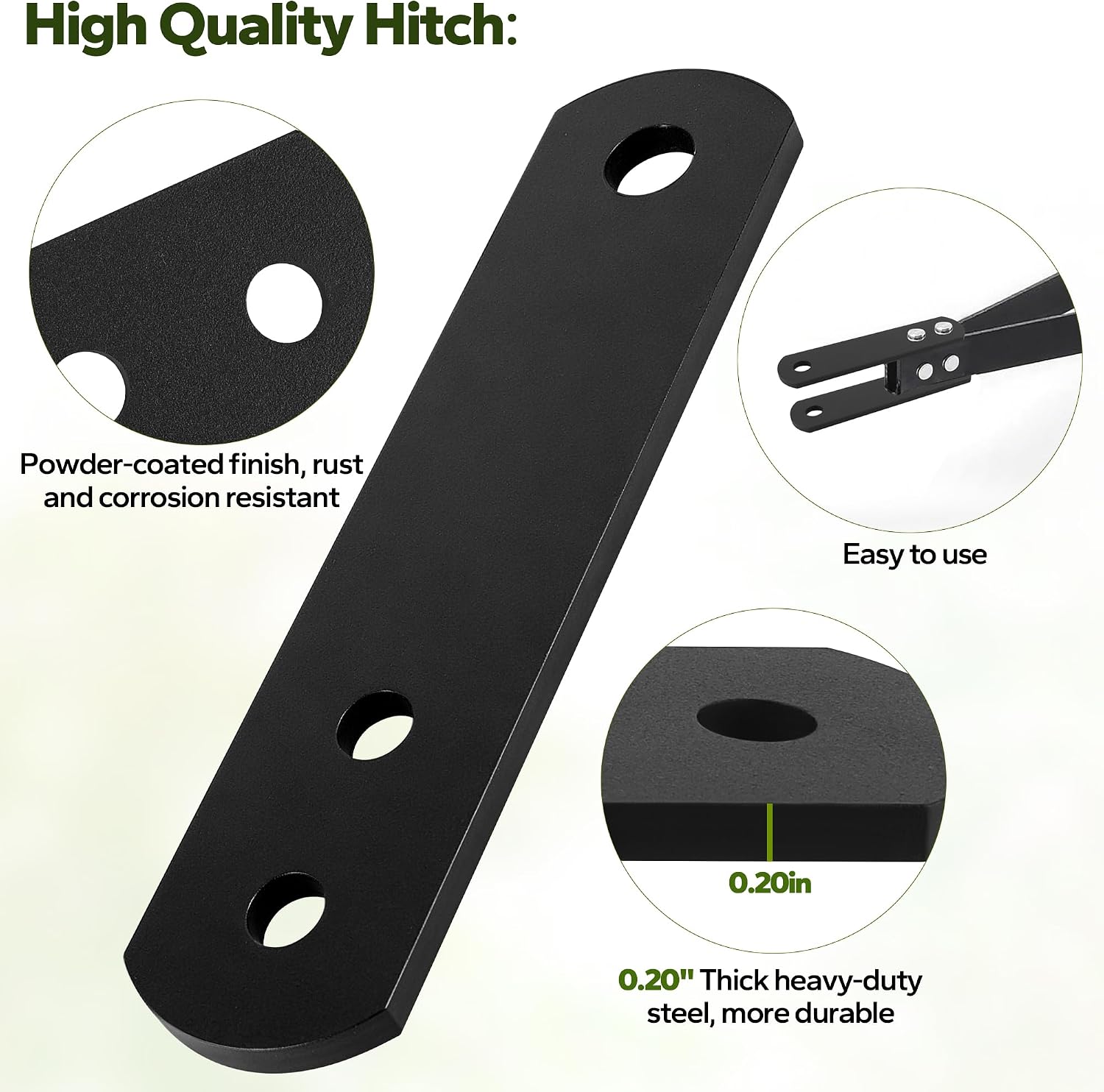 23981 Lawn Hitch Bracket, Replacement Hitch Compatible with Agri-Fab Tow-Behind Lawn Sweeper, Dethatcher, Spreader - Fits for John Deere, Cub Cadet, Craftsman etc Lawn Tractors/Riding Mowers