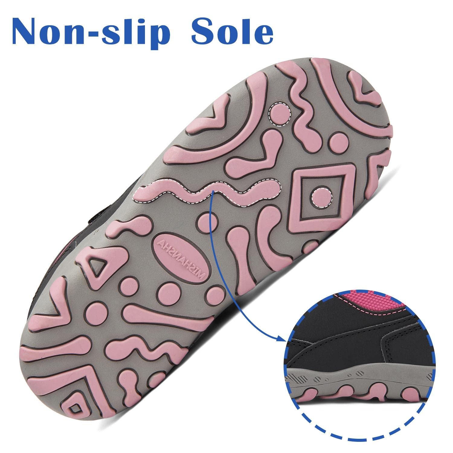 Mishansha Dziecięce buty zimowe z ciepłą podszewką, rozm. 24-38, magenta liliowy, 34 EU
