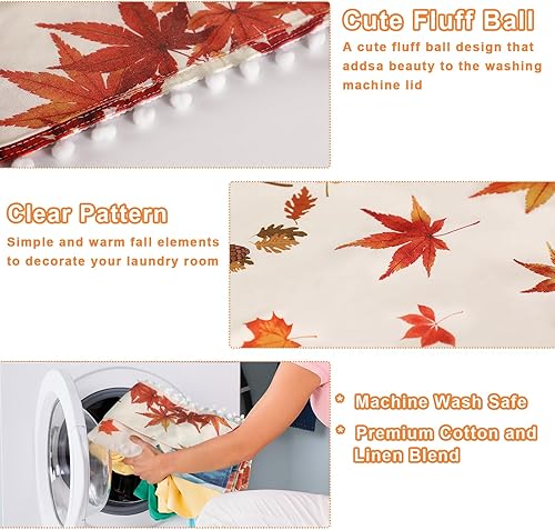 Miniatura 10 de Fundas para lavadora y secadora de 79 x 23.6 pulgadas para la parte superior, cubierta magnética antideslizante para lavadora, cubierta para